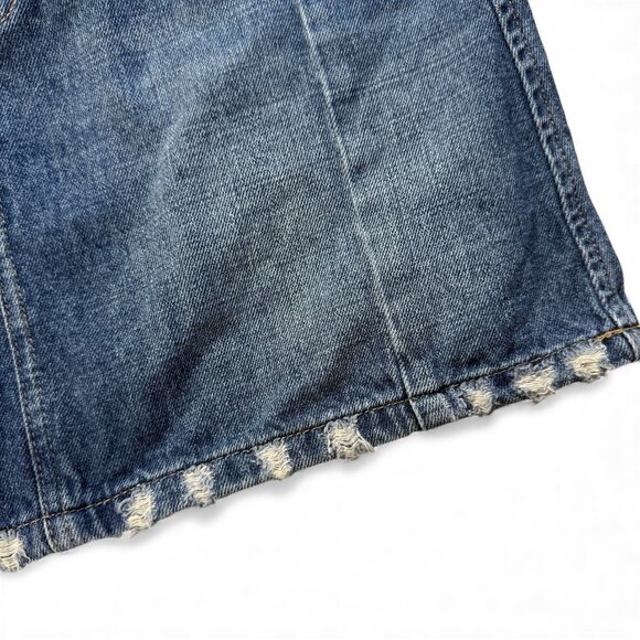JBD JUST BLACK Mini Jean Skirt - Small - Patterned distressed Hem - Picture 6 of 8